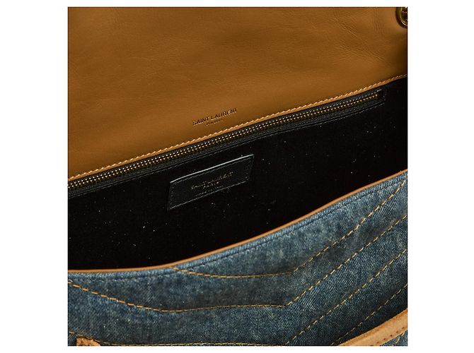 Bolsa Saint Laurent Sac Niki Reuse MM em Denim e Camurça, Nova - vista 7