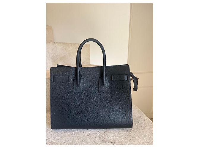 Saint Laurent borsa Sac de Jour piccola in pelle grana. Nero - vista 2