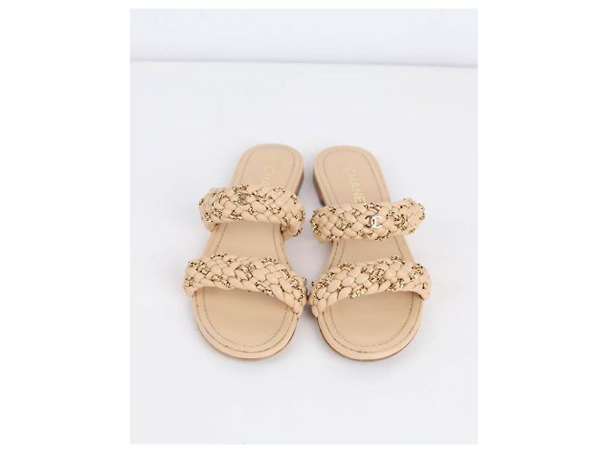 Chanel Sandali in pelle Beige - vista 2