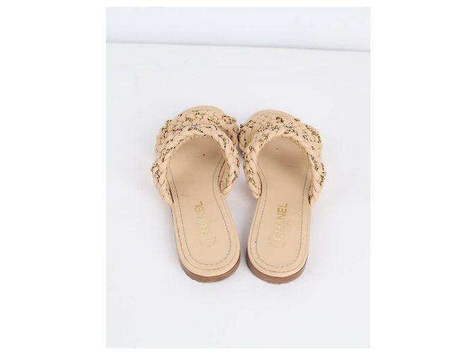 Chanel Sandali in pelle Beige - vista 4