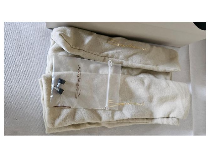 Décolleté Santoni Bicolore in Pelle Vernice 38 Marrone scuro - vista 14