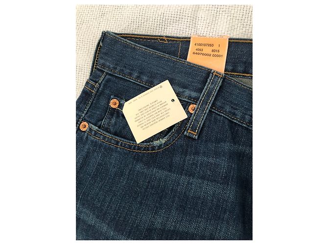 Jeans Levi's 501 Original Blu Scuro Cotone - vista 2