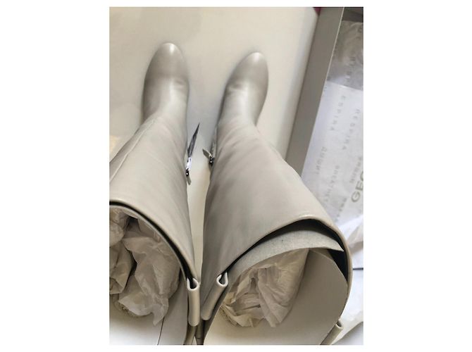 Botas Geox de cuero blancas Blanco - vista 3
