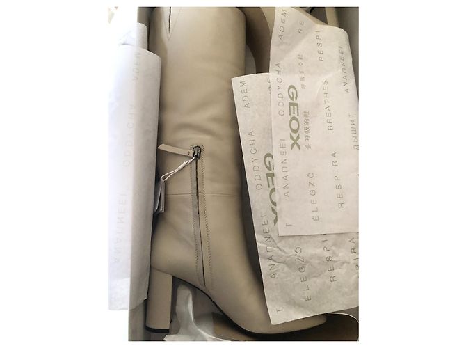 Botas Geox de cuero blancas Blanco - vista 4