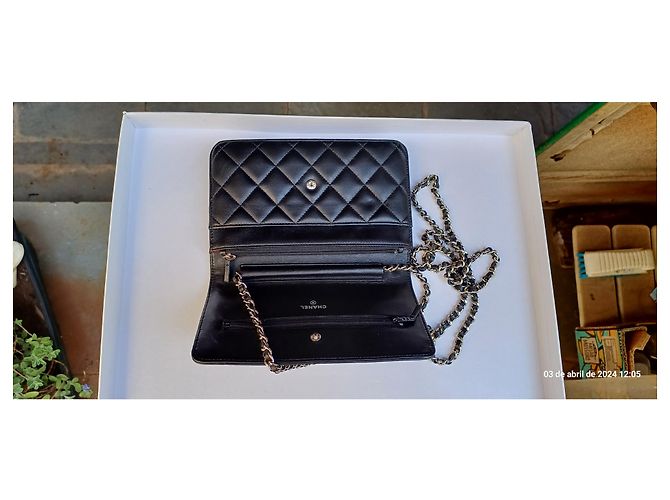 Borsa a mano Chanel in pelle nera Nero - vista 7