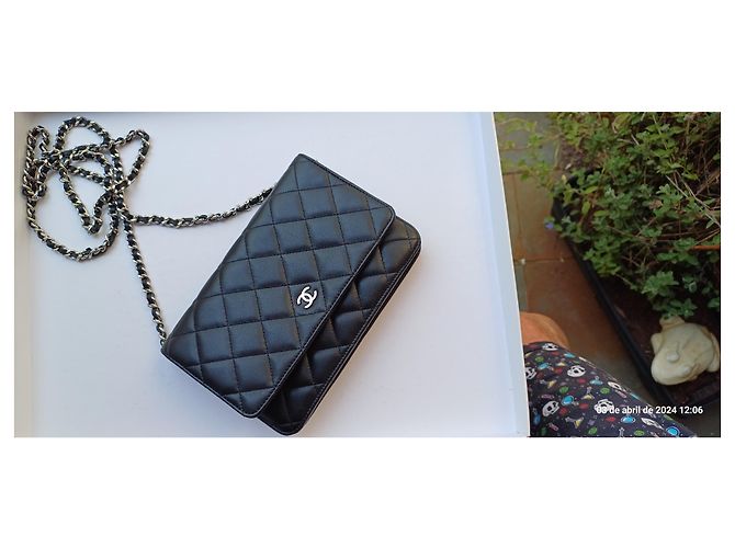 Borsa a mano Chanel in pelle nera Nero - vista 9