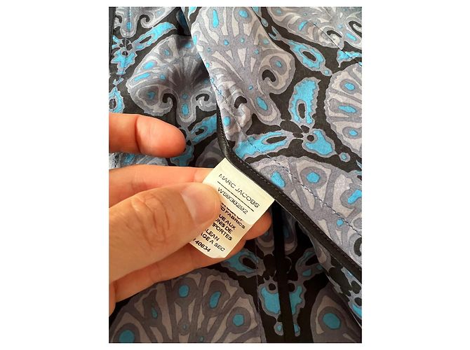 Giacca corta Marc Jacobs Resort 2010 in misto seta blu Multicolore - vista 5
