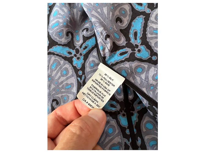 Giacca corta Marc Jacobs Resort 2010 in misto seta blu Multicolore - vista 6