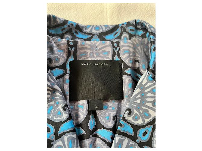 Giacca corta Marc Jacobs Resort 2010 in misto seta blu Multicolore - vista 7