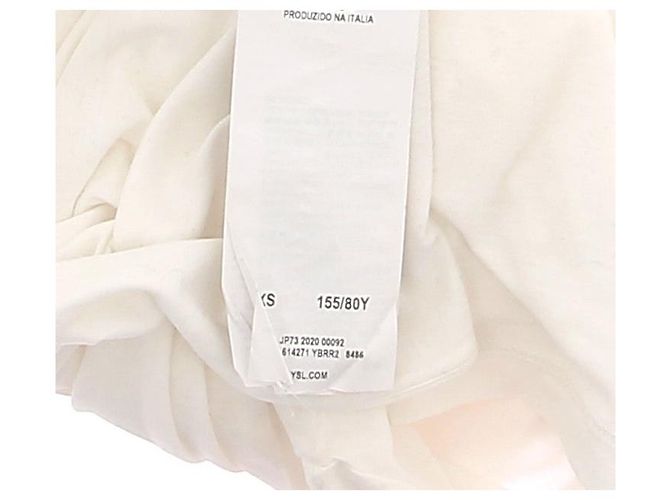 Top Saint Laurent T.International XS Algodón Blanco - vista 8
