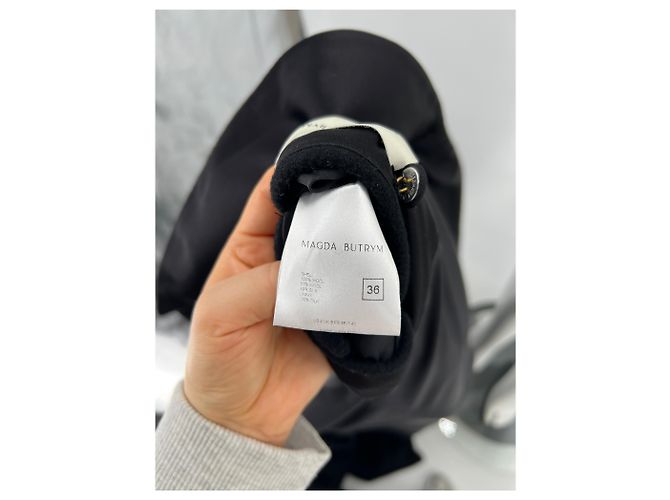 Abrigos Magda Butrym T.FR 36 Lana Negro - vista 6