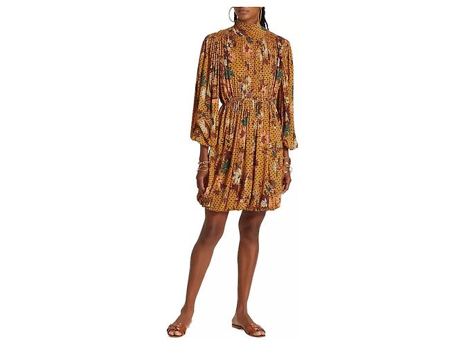 Abito mini Wilhemina Ulla Johnson in jersey floreale a palloncino Multicolore - vista 6