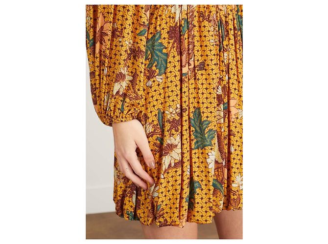Abito mini Wilhemina Ulla Johnson in jersey floreale a palloncino Multicolore - vista 7