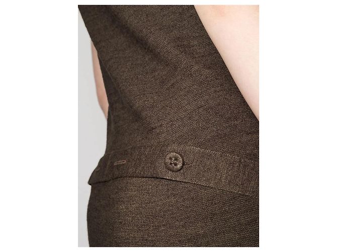 Lemaire Wendbares ärmelloses Strickkleid Moosgrün - Ansicht 4