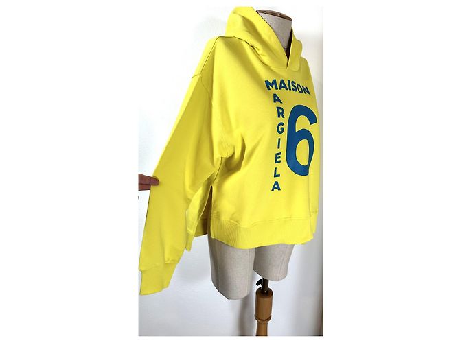 Mm6 Maison Martin Margiela Sweatshirt Gelb Blau - Ansicht 2
