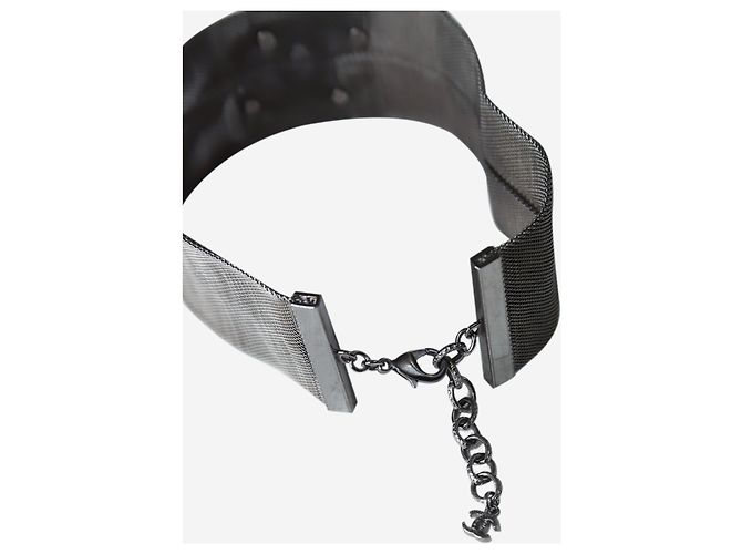 Chanel Girocollo in rete metallica grigia - taglia Grigio - vista 5