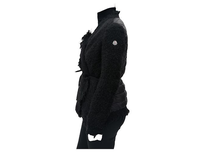 Moncler Maglia Strickjacke aus Wolle Schwarz - Ansicht 3