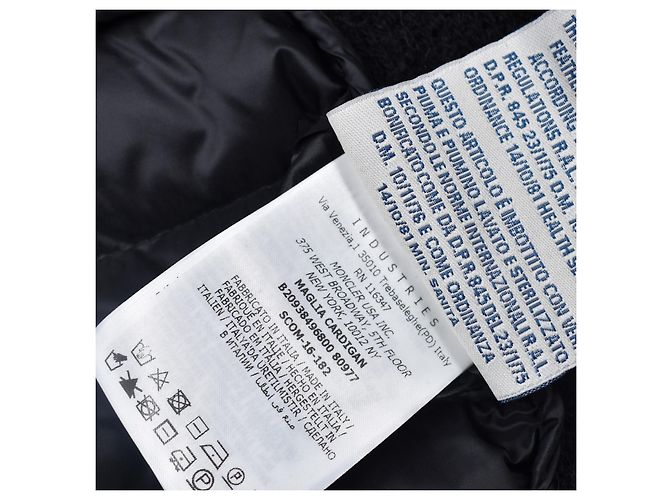 Moncler Maglia Strickjacke aus Wolle Schwarz - Ansicht 5