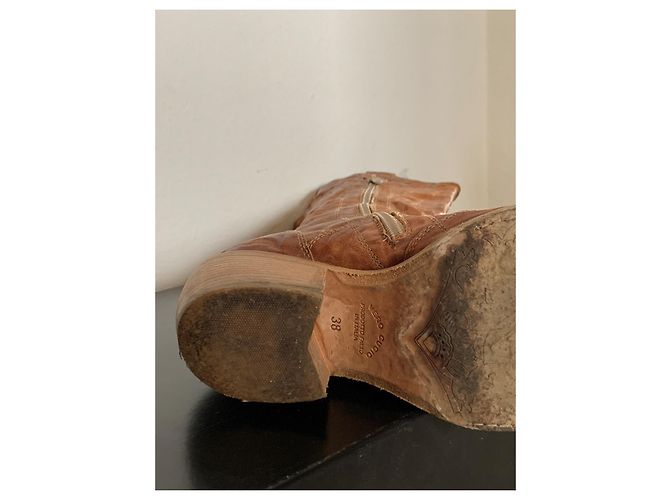 Autre Marque Nero Giardini Lederstiefel Camel Kamel - Ansicht 3