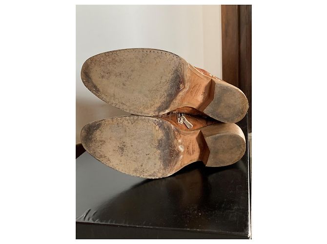 Autre Marque Nero Giardini Lederstiefel Camel Kamel - Ansicht 6