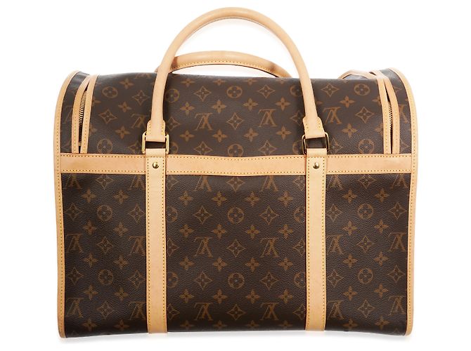 Transportín para perros de lona con monograma de Louis Vuitton 40 Castaño - vista 4