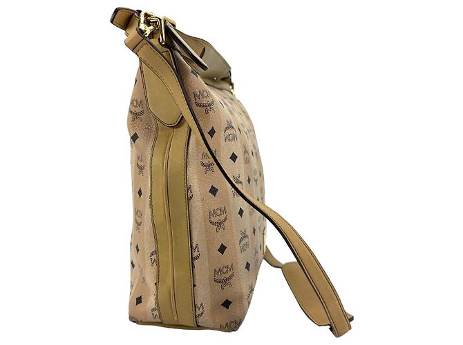 Borsa a tracolla MCM 2Way Bag avorio nude, borsa a tracolla, borsa a mano, borsa con logo. - vista 3
