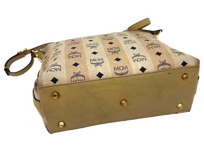 Borsa a tracolla MCM 2Way Bag avorio nude, borsa a tracolla, borsa a mano, borsa con logo. - vista 5