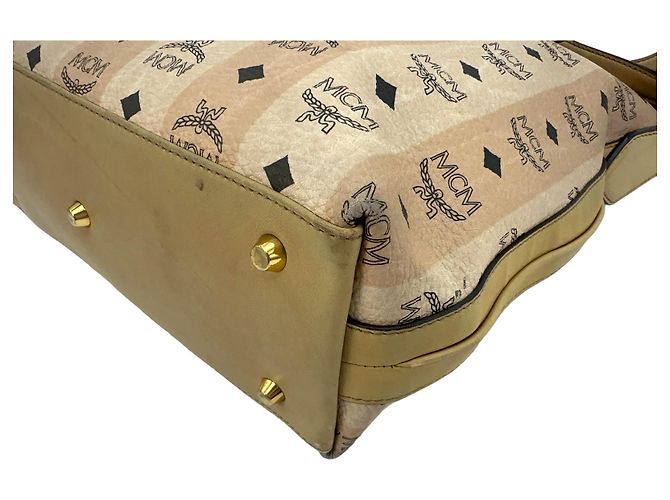 Borsa a tracolla MCM 2Way Bag avorio nude, borsa a tracolla, borsa a mano, borsa con logo. - vista 6