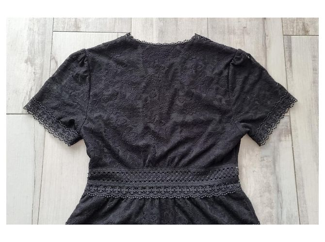 The Kooples Das Kooples schwarzes langes Spitzenkleid - Ansicht 10