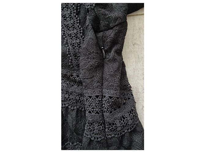 The Kooples Das Kooples schwarzes langes Spitzenkleid - Ansicht 13