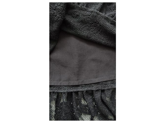 The Kooples Das Kooples schwarzes langes Spitzenkleid - Ansicht 14