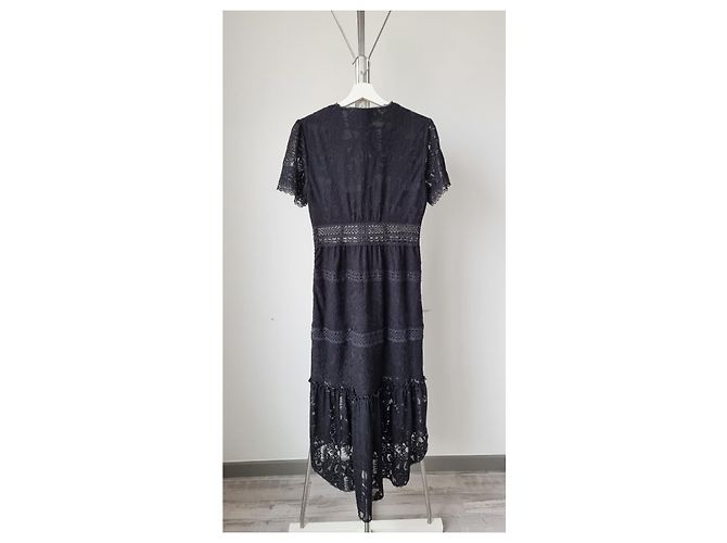 The Kooples Das Kooples schwarzes langes Spitzenkleid - Ansicht 4