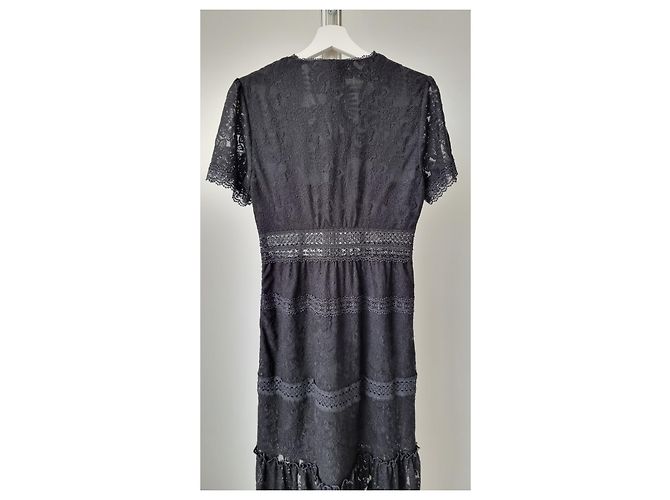 The Kooples Das Kooples schwarzes langes Spitzenkleid - Ansicht 5