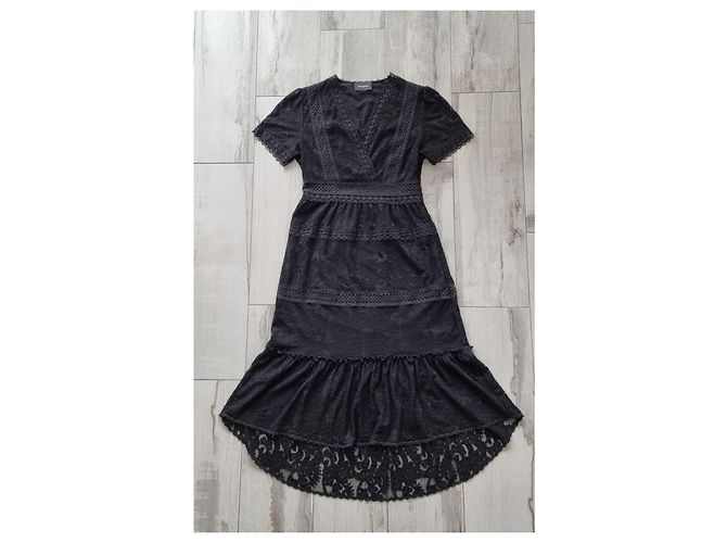 The Kooples Das Kooples schwarzes langes Spitzenkleid - Ansicht 6