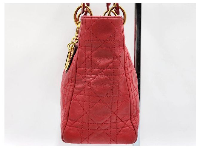 Borsa in pelle rossa Dior Lady Dior - vista 5
