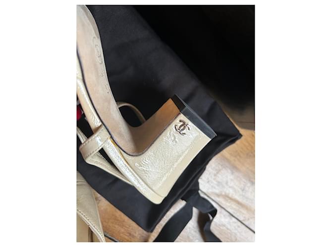 Slingback CHANEL Nero Beige - vista 8