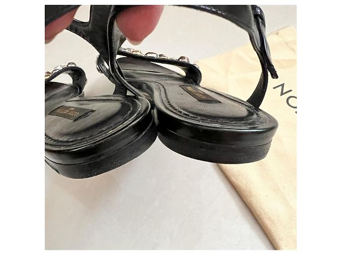 Sandali Louis Vuitton in pelle nera Nero - vista 12