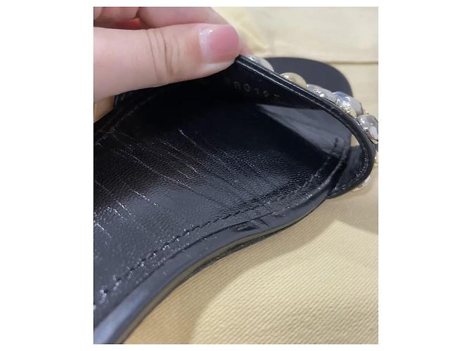 Sandali Louis Vuitton in pelle nera Nero - vista 13