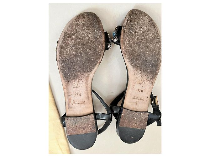 Sandali Louis Vuitton in pelle nera Nero - vista 14