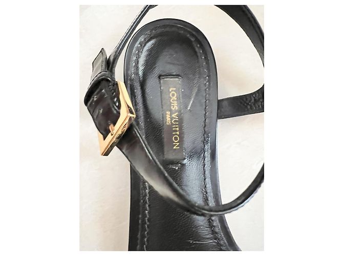 Sandali Louis Vuitton in pelle nera Nero - vista 4