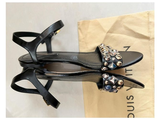 Sandali Louis Vuitton in pelle nera Nero - vista 6