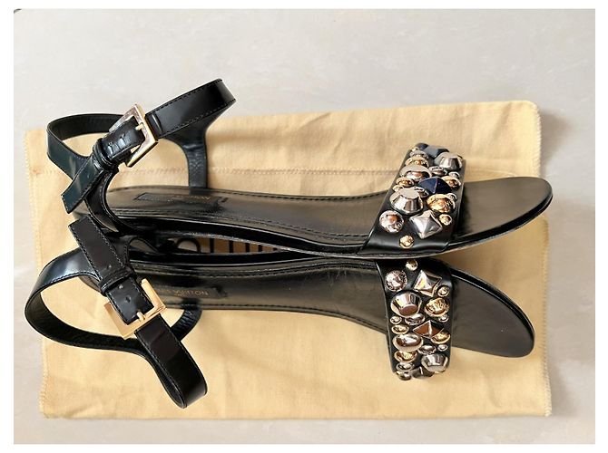 Sandali Louis Vuitton in pelle nera Nero - vista 7