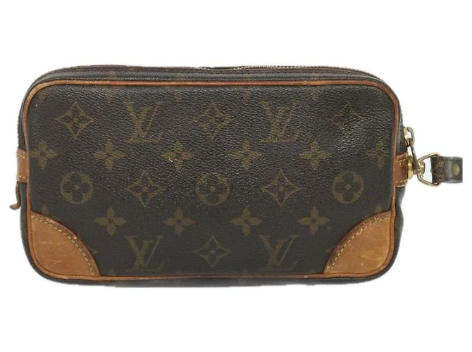 Pochette LOUIS VUITTON con monogramma Marly Dragonne PM M51827 LV Auth em5803 - vista 2