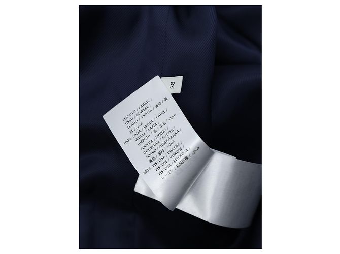 Abrigo de lana azul marino Gucci - vista 4