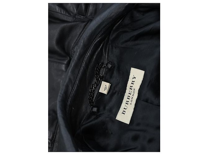 Burberry Black Leather Biker Jacket - view 3