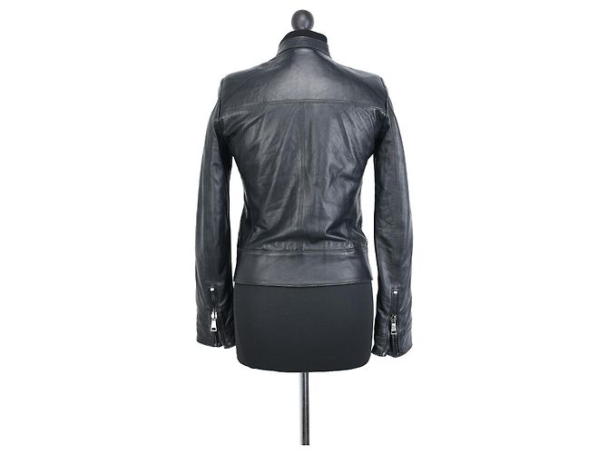 Dolce & Gabbana Black Leather Biker Jacket - view 2