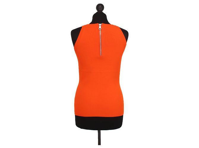 Gucci ärmellose Bluse orange Polyamid - Ansicht 2