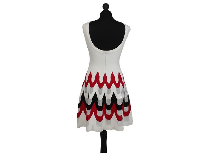 Vestido blanco sin mangas Alaïa de viscosa - vista 2