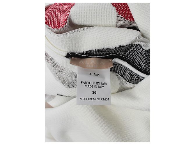 Vestido blanco sin mangas Alaïa de viscosa - vista 3