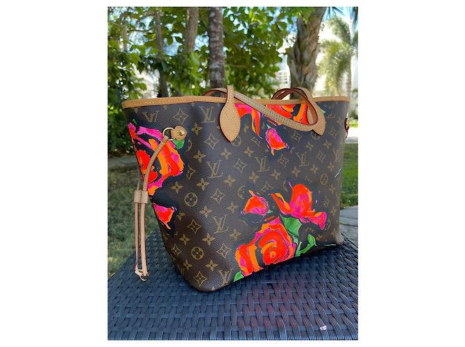Louis Vuitton Neverfull MM Kollektion Stephen Sprouse Roses Mehrfarben - Ansicht 13